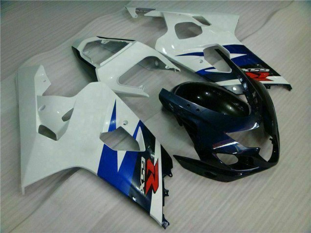 Preisgünstige Suzuki GSXR 600/750 Motorrad Verkleidung 2004-2005 - Weiss Blau Glanzendes Schwarz Rot