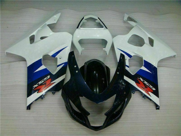 Preisgünstige Suzuki GSXR 600/750 Motorrad Verkleidung 2004-2005 - Weiss Blau Glanzendes Schwarz Rot
