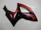 Preisgünstige Suzuki GSXR 600/750 Motorrad Verkleidung 2006-2007 - Rot Glanzendes Schwarz