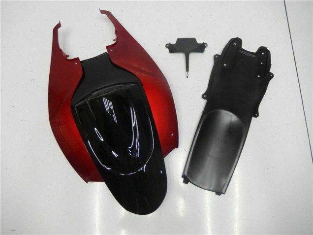Preisgünstige Suzuki GSXR 600/750 Motorrad Verkleidung 2006-2007 - Rot Glanzendes Schwarz