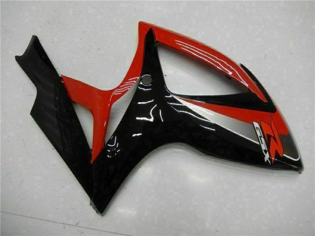 Preisgünstige Suzuki GSXR 600/750 Motorrad Verkleidung 2006-2007 - Rot Glanzendes Schwarz
