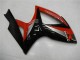 Preisgünstige Suzuki GSXR 600/750 Motorrad Verkleidung 2006-2007 - Rot Glanzendes Schwarz