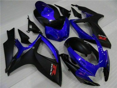 Preisgünstige Suzuki GSXR 600/750 Motorrad Verkleidung 2006-2007 - Blau Matt Schwarz Rot