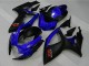 Preisgünstige Suzuki GSXR 600/750 Motorrad Verkleidung 2006-2007 - Blau Matt Schwarz Rot