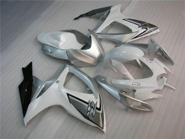 Preisgünstige Suzuki GSXR 600/750 Motorrad Verkleidung 2006-2007 - Weiss Silber
