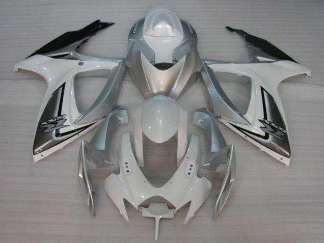 Preisgünstige Suzuki GSXR 600/750 Motorrad Verkleidung 2006-2007 - Weiss Silber