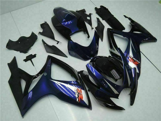 Preisgünstige Suzuki GSXR 600/750 Motorrad Verkleidung 2006-2007 - Glanzendes Schwarz Blau