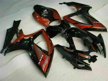 Preisgünstige Suzuki GSXR 600/750 Motorrad Verkleidung 2006-2007 - Glanzendes Schwarz Rot