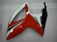 Preisgünstige Suzuki GSXR 600/750 Motorrad Verkleidung 2006-2007 - Weiss Rot Glanzendes Schwarz Streifen