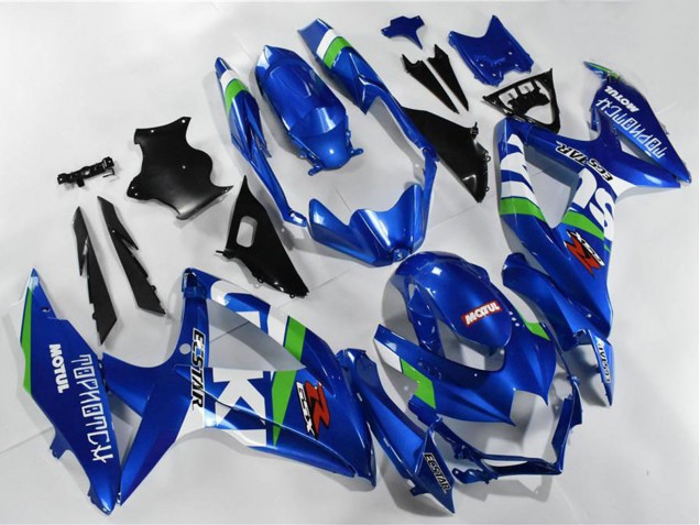 Preisgünstige Suzuki GSXR 600/750 Motorrad Verkleidung 2008-2010 - Blau Weiss Grun Schwarz