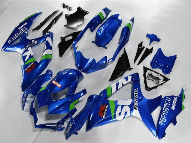 Preisgünstige Suzuki GSXR 600/750 Motorrad Verkleidung 2008-2010 - Blau Weiss Grun Schwarz
