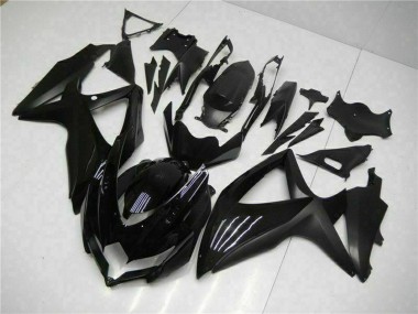 Preisgünstige Suzuki GSXR 600/750 Motorrad Verkleidung 2008-2010 - Glanzendes Schwarz Matt Schwarz