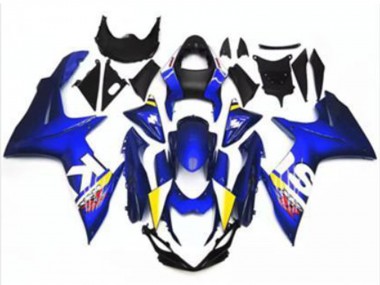 Preisgünstige Suzuki GSXR 600/750 Motorrad Verkleidung 2011-2024 - Blau Weiss