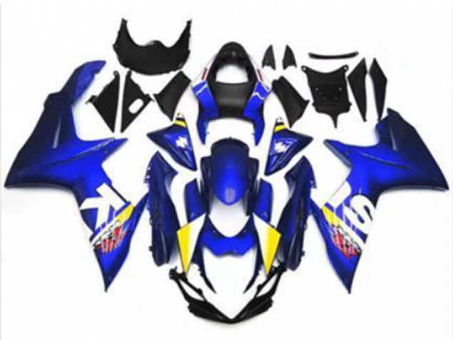 Preisgünstige Suzuki GSXR 600/750 Motorrad Verkleidung 2011-2024 - Blau Weiss