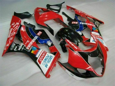 Preisgünstige Suzuki GSXR 1000 Motorrad Verkleidung 2003-2004 - Rot Schwarz Blau Yoshimura