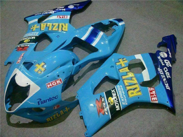 Preisgünstige Suzuki GSXR 1000 Motorrad Verkleidung 2003-2004 - Blau Weiss Gelb Rizla