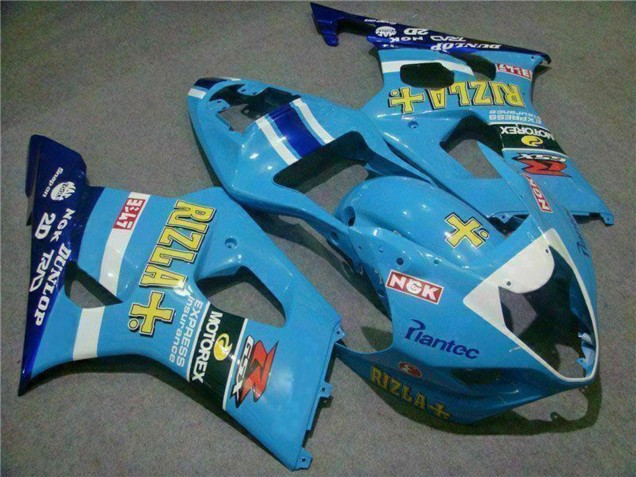 Preisgünstige Suzuki GSXR 1000 Motorrad Verkleidung 2003-2004 - Blau Weiss Gelb Rizla
