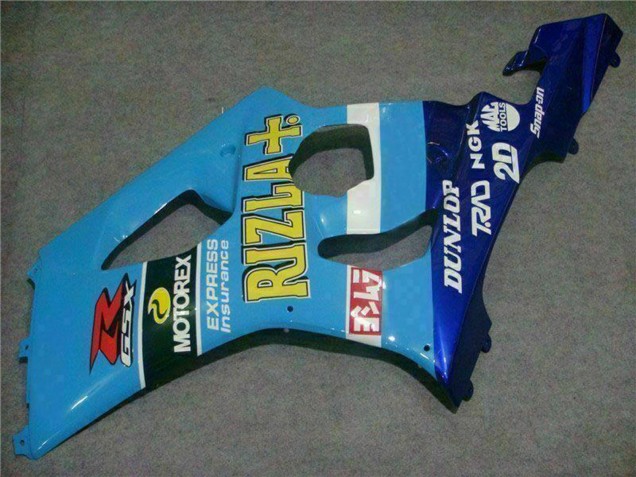 Preisgünstige Suzuki GSXR 1000 Motorrad Verkleidung 2003-2004 - Blau Weiss Gelb Rizla