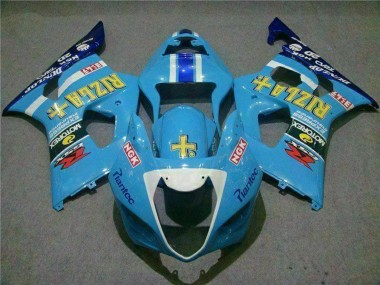 Preisgünstige Suzuki GSXR 1000 Motorrad Verkleidung 2003-2004 - Blau Weiss Gelb Rizla