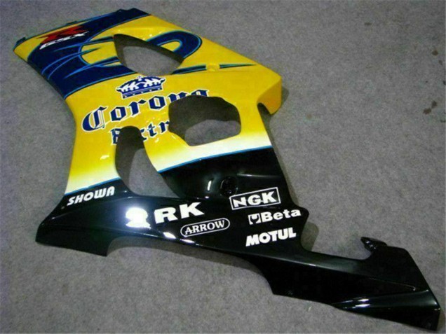 Preisgünstige Suzuki GSXR 1000 Motorrad Verkleidung 2003-2004 - Gelb Blau Weiss Rot Corona Motul