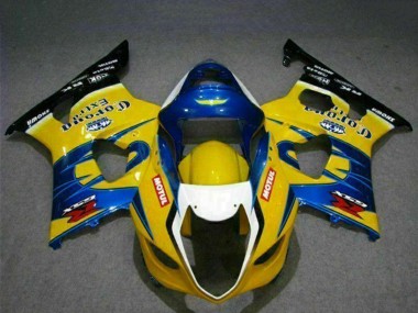 Preisgünstige Suzuki GSXR 1000 Motorrad Verkleidung 2003-2004 - Gelb Blau Weiss Rot Corona Motul