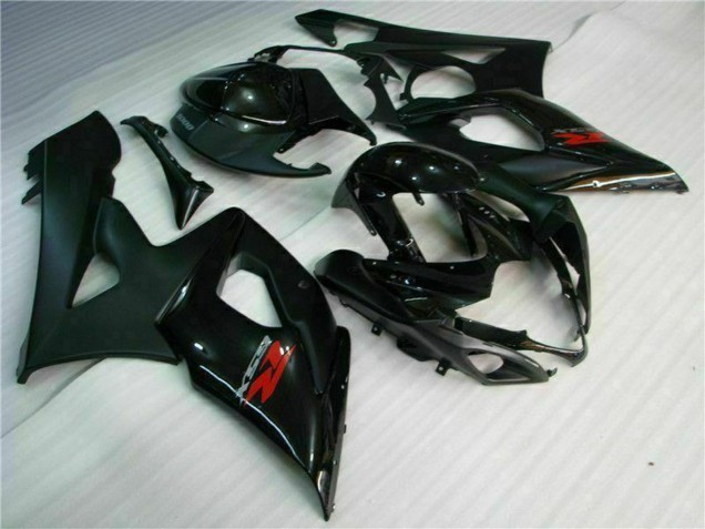 Preisgünstige Suzuki GSXR 1000 Motorrad Verkleidung 2005-2006 - Glanzendes Schwarz Matt Schwarz Rot