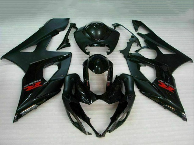 Preisgünstige Suzuki GSXR 1000 Motorrad Verkleidung 2005-2006 - Glanzendes Schwarz Matt Schwarz Rot