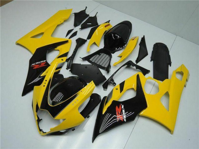 Preisgünstige Suzuki GSXR 1000 Motorrad Verkleidung 2005-2006 - Gelb Glanzendes Schwarz Rot