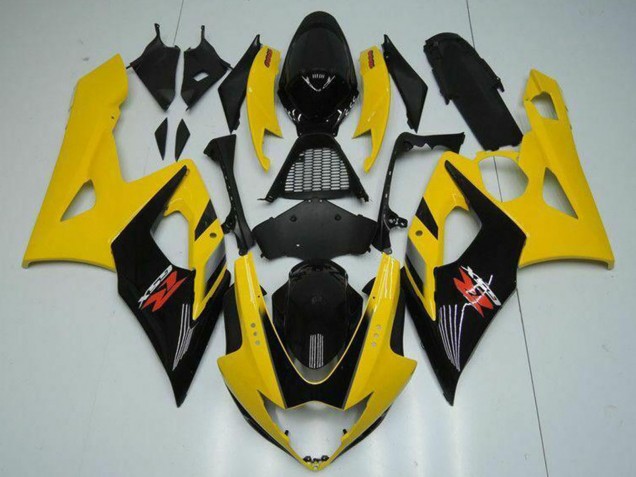 Preisgünstige Suzuki GSXR 1000 Motorrad Verkleidung 2005-2006 - Gelb Glanzendes Schwarz Rot