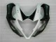 Preisgünstige Suzuki GSXR 1000 Motorrad Verkleidung 2005-2006 - Weiss Glanzendes Schwarz