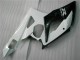 Preisgünstige Suzuki GSXR 1000 Motorrad Verkleidung 2005-2006 - Weiss Glanzendes Schwarz