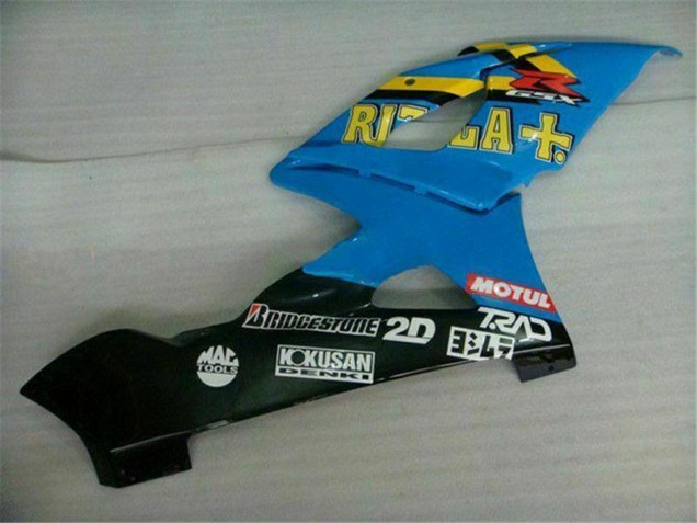Preisgünstige Suzuki GSXR 1000 Motorrad Verkleidung 2005-2006 - Blau Gold Schwarz Rizla