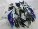 Preisgünstige Suzuki GSXR 1000 Motorrad Verkleidung Kit 2005-2006 - Weiss Blau Glanzendes Schwarz