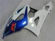 Preisgünstige Suzuki GSXR 1000 Motorrad Verkleidung Kit 2005-2006 - Weiss Blau Glanzendes Schwarz