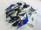 Preisgünstige Suzuki GSXR 1000 Motorrad Verkleidung Kit 2005-2006 - Weiss Blau Glanzendes Schwarz