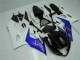 Preisgünstige Suzuki GSXR 1000 Motorrad Verkleidung 2005-2006 - Weiss Blau Glanzendes Schwarz