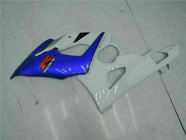 Preisgünstige Suzuki GSXR 1000 Motorrad Verkleidung 2005-2006 - Weiss Blau Glanzendes Schwarz