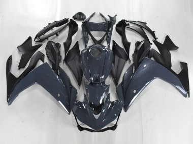 Preisgünstige Yamaha YZF R3/R25 Motorrad Verkleidung 2015-2018 - Dunkel Grau Matt Schwarz