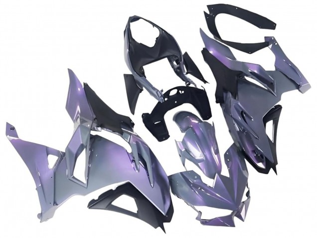 Preisgünstige Kawasaki Ninja 500 EX500R Motorrad Verkleidung 2024-2025 - Chameleon Grau Dazz Perl Lila