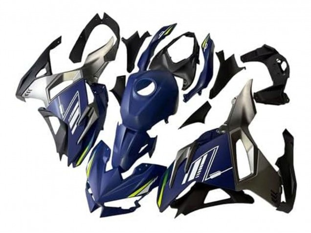 Preisgünstige Kawasaki Ninja 500 EX500R Motorrad Verkleidung 2024-2025 - Blau Weiss Gelb Silber Schwarz