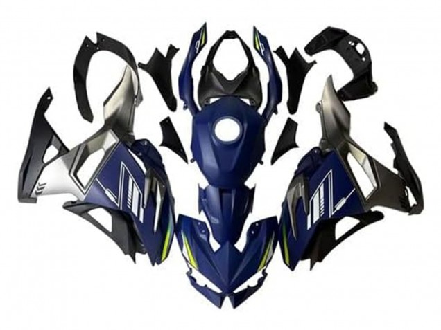 Preisgünstige Kawasaki Ninja 500 EX500R Motorrad Verkleidung 2024-2025 - Blau Weiss Gelb Silber Schwarz
