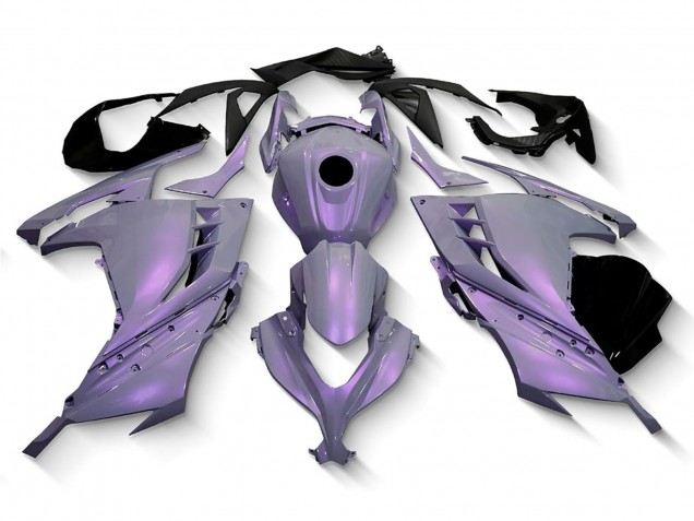 Preisgünstige Kawasaki EX300 Motorrad Verkleidung 2013-2024 - Chameleon Grau Dazz Perl Lila