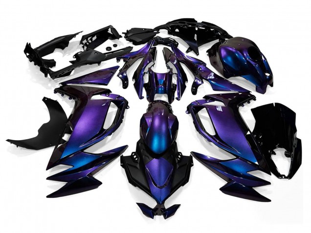 Preisgünstige Kawasaki Ninja 650 EX650 Motorrad Verkleidung 2020-2025 - Chameleon Blau Lila