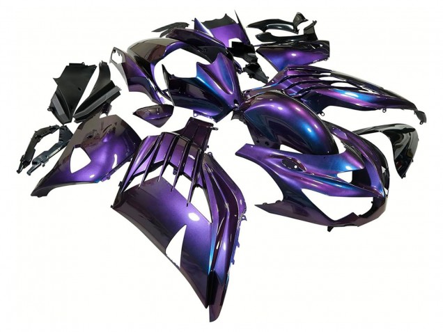 Preisgünstige Kawasaki ZX14R ZZR1400 Motorrad Verkleidung 2012-2024 - Chameleon Blau Lila
