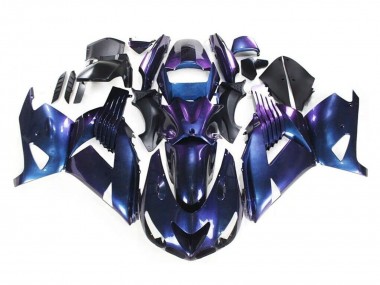 Preisgünstige Kawasaki ZX14R ZZR1400 Motorrad Verkleidung 2006-2011 - Chameleon Blau Lila