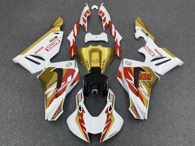 Preisgünstige Honda CBR1000RR-R Motorrad Verkleidung 2020-2023 - Weiss Rot Gold Motul