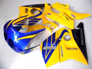 Preisgünstige Honda CBR400RR NC23 Motorrad Verkleidung 1987-1989 - Gelb Blau Glanzendes Schwarz