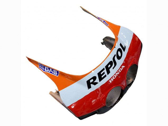 Preisgünstige Honda CBR400RR NC23 Motorrad Verkleidung 1987-1989 - Orange Weiss Rot Glanzendes Schwarz Repsol HRC