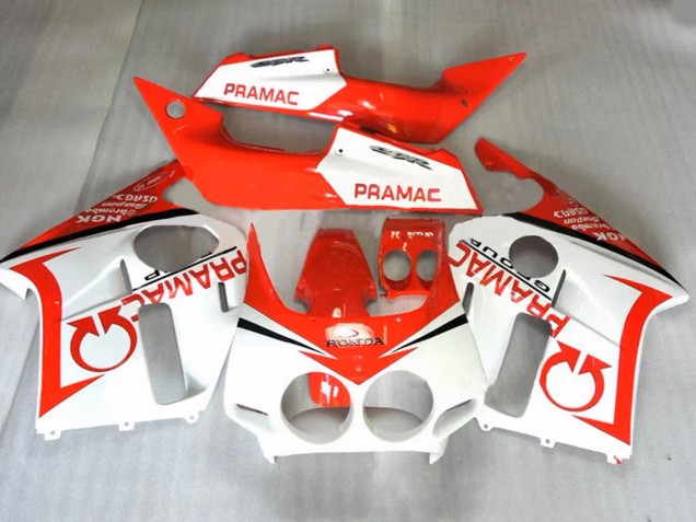 Preisgünstige Honda CBR400RR NC23 Motorrad Verkleidung 1987-1989 - Orange Weiss Pramac
