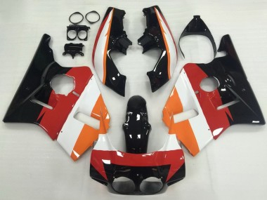 Preisgünstige Honda CBR400RR NC23 Motorrad Verkleidung 1987-1989 - Orange Weiss Rot Glanzendes Schwarz